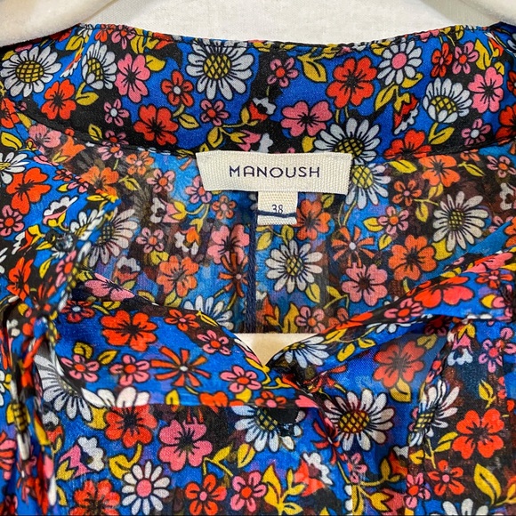 NWT Small Size 6 Designer Manoush- Python Plisse Print Blouse in Chemise - Picture 11 of 15